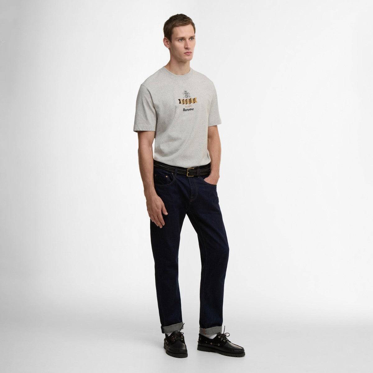 Barbour Barbour x Baracuta Vinyl Os T-Shirt バブアー バブアー x バラクータ バイナル オーバーサイズ Tシャツ MTS1506【メンズ コラボ Tシャツ グラフィック ロゴ オーバーサイズ 25FW】