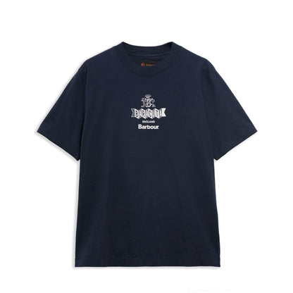 Barbour Barbour x Baracuta Vinyl Os T-Shirt バブアー バブアー x バラクータ バイナル オーバーサイズ Tシャツ MTS1506【メンズ コラボ Tシャツ グラフィック ロゴ オーバーサイズ 25FW】
