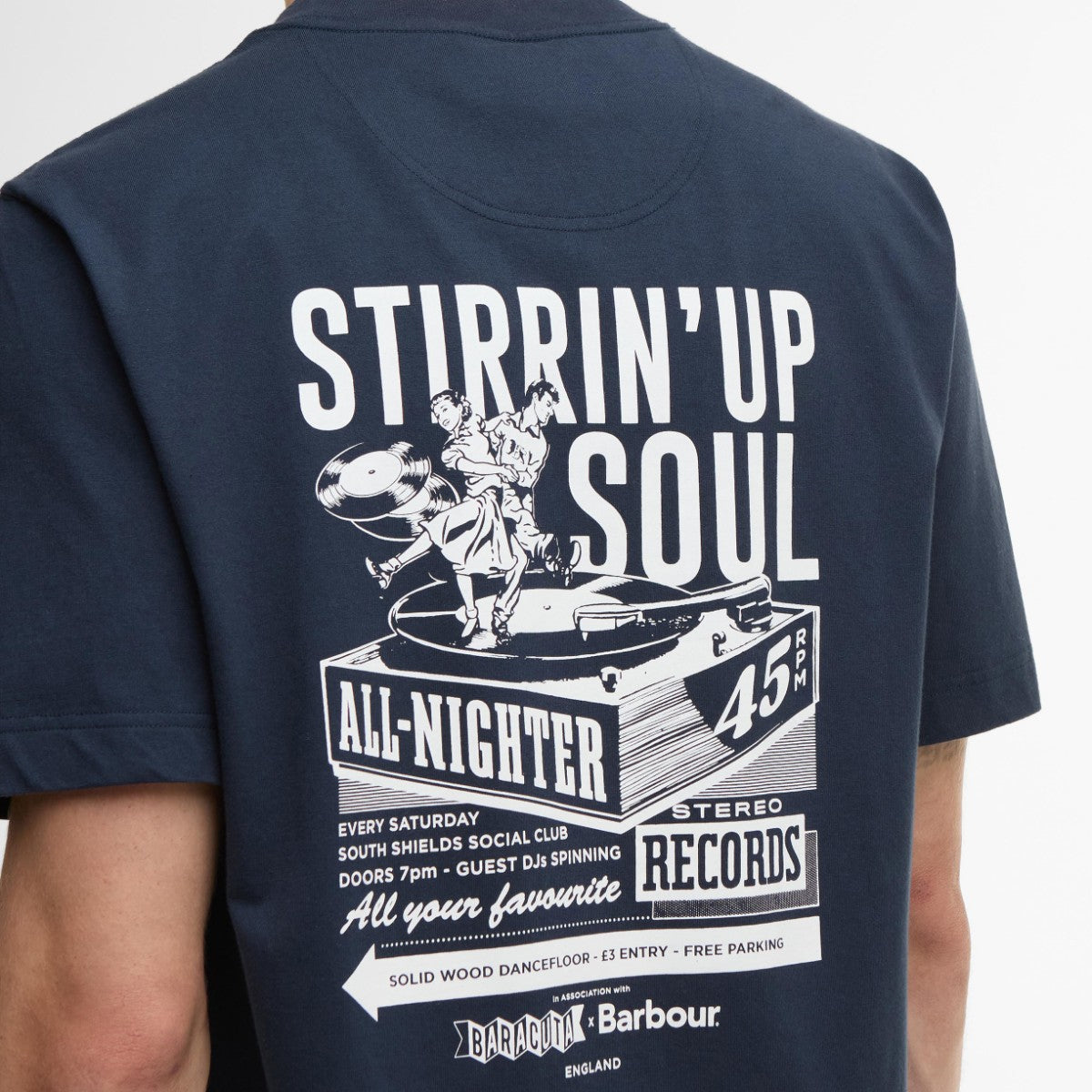 Barbour x Baracuta コラボ Tシャツ AllNighter Barbour x Baracuta All Nighter Os T-Shirt MTS1507 – Kinetics