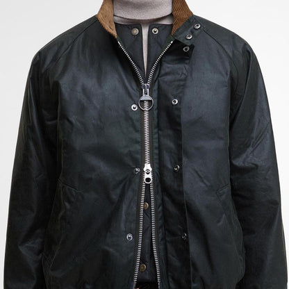 Barbour Transport Stand Collar Wax Blouson バブアー トランスポート スタンドカラー ワックス ブルゾン MWX2497SG91【メンズ ジャケット スタンドカラー アウター ユニセックス 25FW】