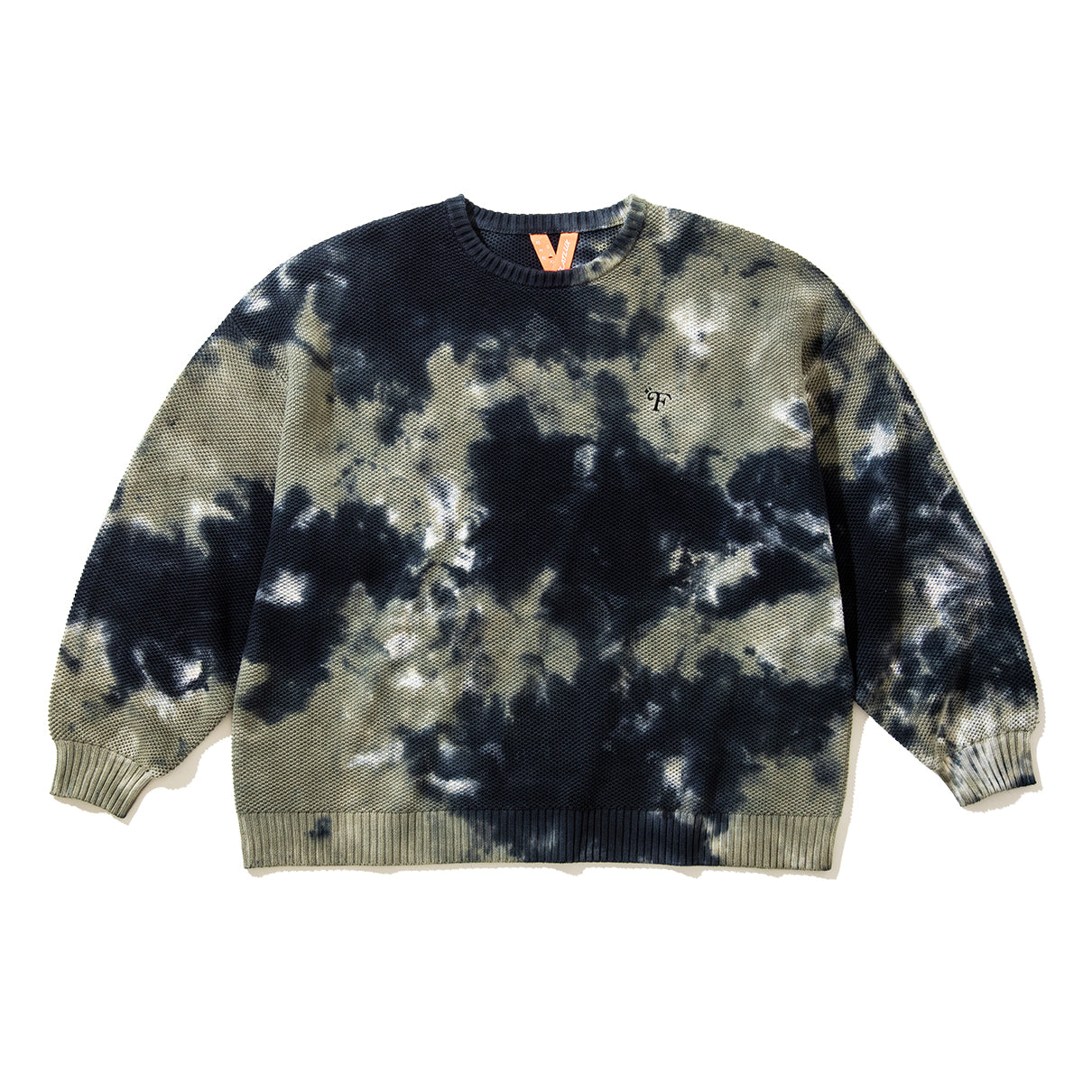 FLATLUX Moss Sweater "2025" フラットラックス モスセーター "2025" FX24-509【メンズ セーター タイダイニット コットンニット オーバーサイズ 鹿の子編み 25FW】