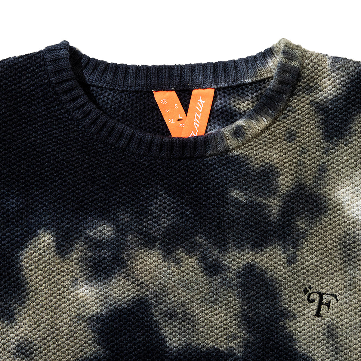 FLATLUX Moss Sweater "2025" フラットラックス モスセーター "2025" FX24-509【メンズ セーター タイダイニット コットンニット オーバーサイズ 鹿の子編み 25FW】