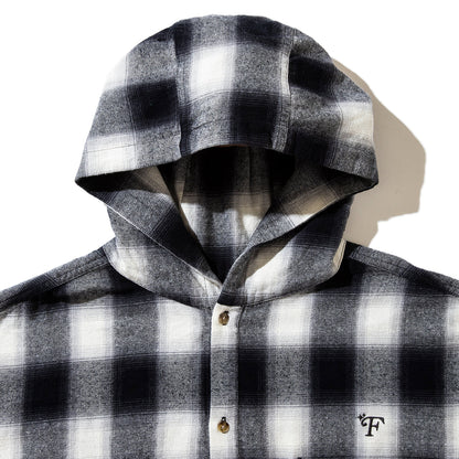 FLATLUX Venti Hooded Shirt フラットラックス ベンティ フーデッド シャツ FX25-507【メンズ ネルシャツ フーディー ポンチョ シャツ ライトアウター フランネル 25FW】