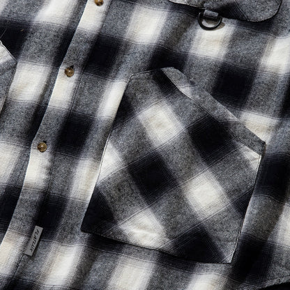 FLATLUX Venti Hooded Shirt フラットラックス ベンティ フーデッド シャツ FX25-507【メンズ ネルシャツ フーディー ポンチョ シャツ ライトアウター フランネル 25FW】