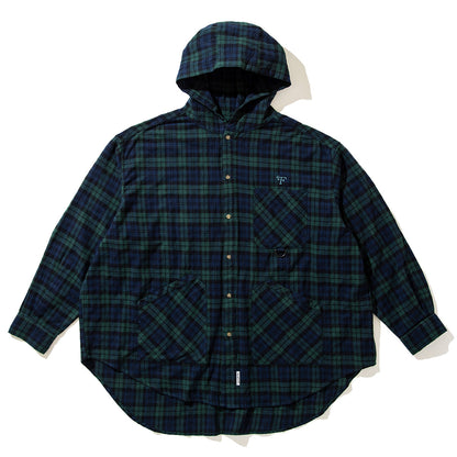 FLATLUX Venti Hooded Shirt フラットラックス ベンティ フーデッド シャツ FX25-507【メンズ ネルシャツ フーディー ポンチョ シャツ ライトアウター フランネル 25FW】