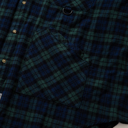 FLATLUX Venti Hooded Shirt フラットラックス ベンティ フーデッド シャツ FX25-507【メンズ ネルシャツ フーディー ポンチョ シャツ ライトアウター フランネル 25FW】