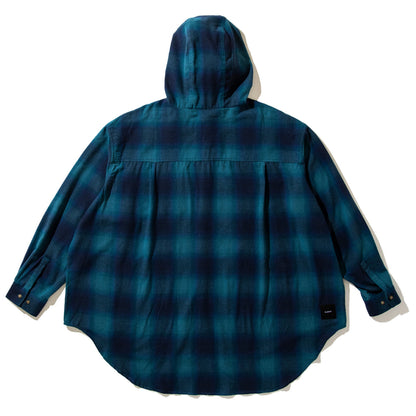 FLATLUX Venti Hooded Shirt フラットラックス ベンティ フーデッド シャツ FX25-507【メンズ ネルシャツ フーディー ポンチョ シャツ ライトアウター フランネル 25FW】
