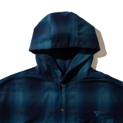 FLATLUX Venti Hooded Shirt フラットラックス ベンティ フーデッド シャツ FX25-507【メンズ ネルシャツ フーディー ポンチョ シャツ ライトアウター フランネル 25FW】