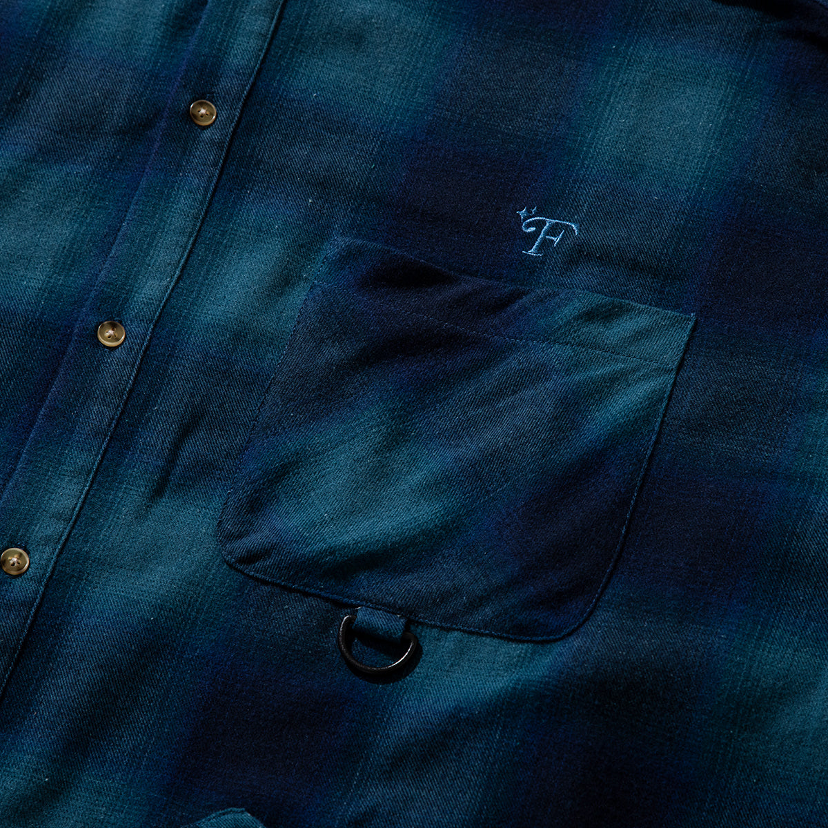 FLATLUX Venti Hooded Shirt フラットラックス ベンティ フーデッド シャツ FX25-507【メンズ ネルシャツ フーディー ポンチョ シャツ ライトアウター フランネル 25FW】