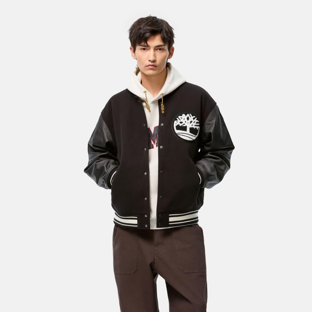 Timberland [TOKYO DESIGN COLLECTIVE] Varsity Jacket ティンバーランド [トウキョウ デザイン コレクティブ] バーシティ ジャケット A2AW8001【メンズ ジャケット レザー 中綿 保温性 クラフト ワークウェア 25FW】