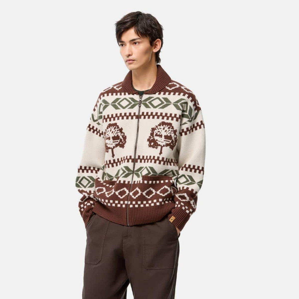 Timberland [TOKYO DESIGN COLLECTIVE] Cowichan Sweater ティンバーランド [トウキョウ デザイン コレクティブ] カウチン セーター A2CMJ243【メンズ ニット ウール カウチン 伝統 防寒 クラフト 25FW】