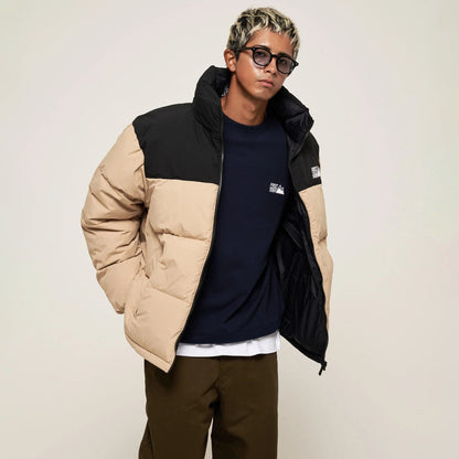 FIRST DOWN  BUBBLE DOWN JKT MICROFT(R) ファーストダウン バブルダウンジャケット マイクロフト F942001【メンズ ダウンジャケット リバーシブル 撥水 防風 保温性 25FW】
