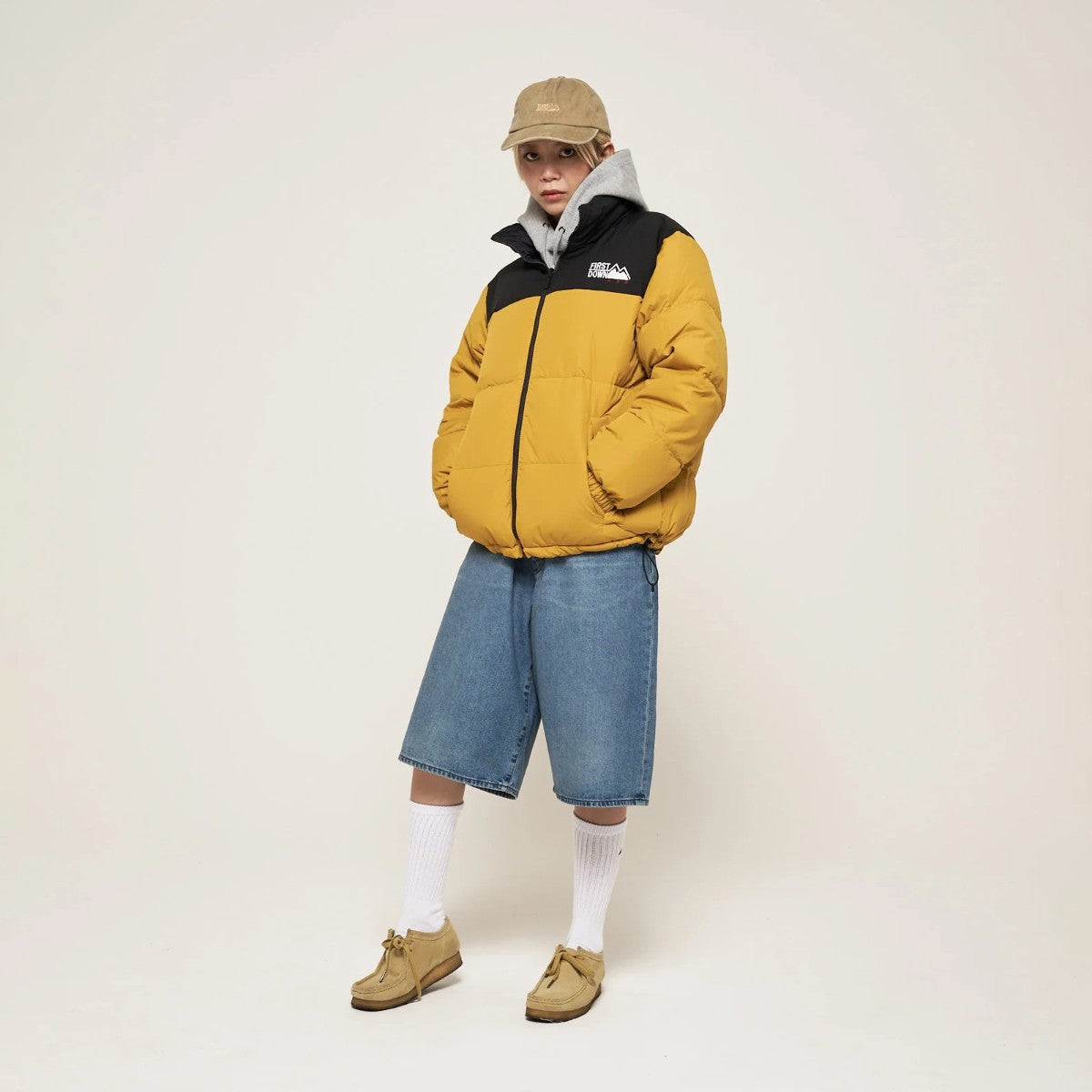 FIRST DOWN  BUBBLE DOWN JKT MICROFT(R) ファーストダウン バブルダウンジャケット マイクロフト F942001【メンズ ダウンジャケット リバーシブル 撥水 防風 保温性 25FW】