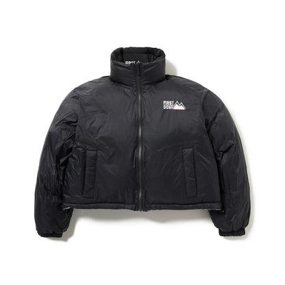 FIRST DOWN SHORT BUBBLE DOWN JKT ファーストダウン ショート バブルダウンジャケット F942006【レディース ショートダウン リバーシブル サテン 保温性 軽量 25FW】