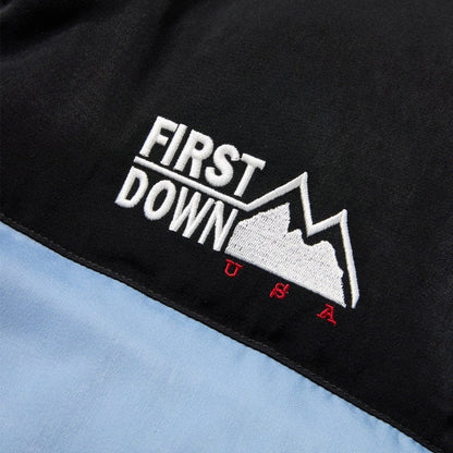 FIRST DOWN SHORT BUBBLE DOWN JKT ファーストダウン ショート バブルダウンジャケット F942006【レディース ショートダウン リバーシブル サテン 保温性 軽量 25FW】