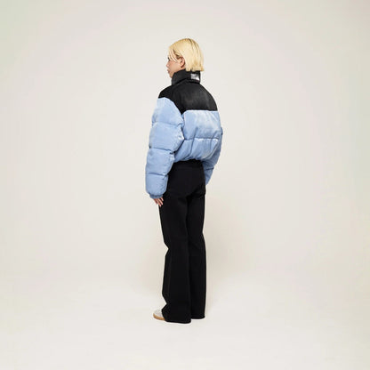 FIRST DOWN SHORT BUBBLE DOWN JKT ファーストダウン ショート バブルダウンジャケット F942006【レディース ショートダウン リバーシブル サテン 保温性 軽量 25FW】