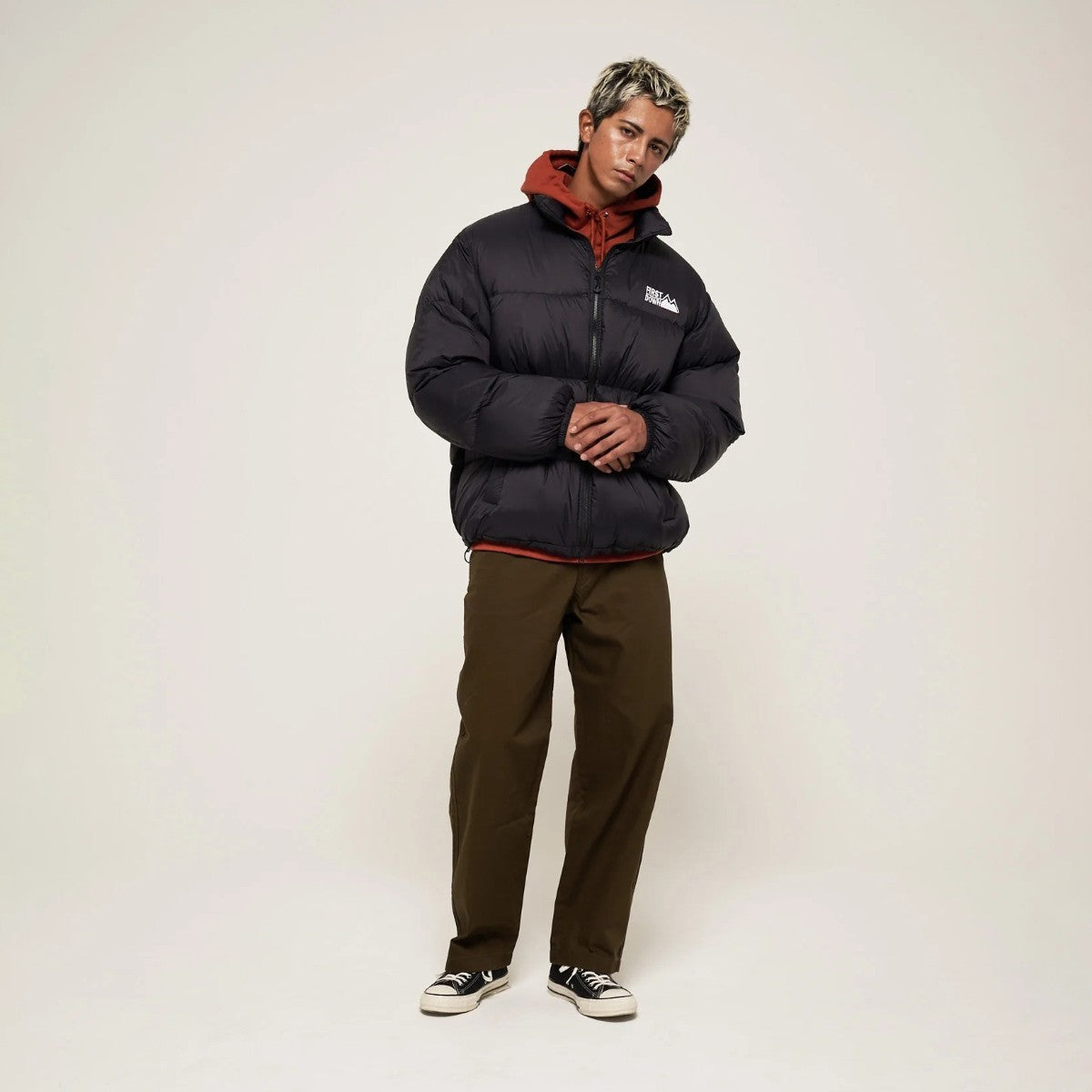 FIRST DOWN LIGHT BUBBLE DOWN JKT ファーストダウン ライトバブルダウンジャケット F942011【メンズ ダウンジャケット 軽量 保温 撥水 アウター 25FW】