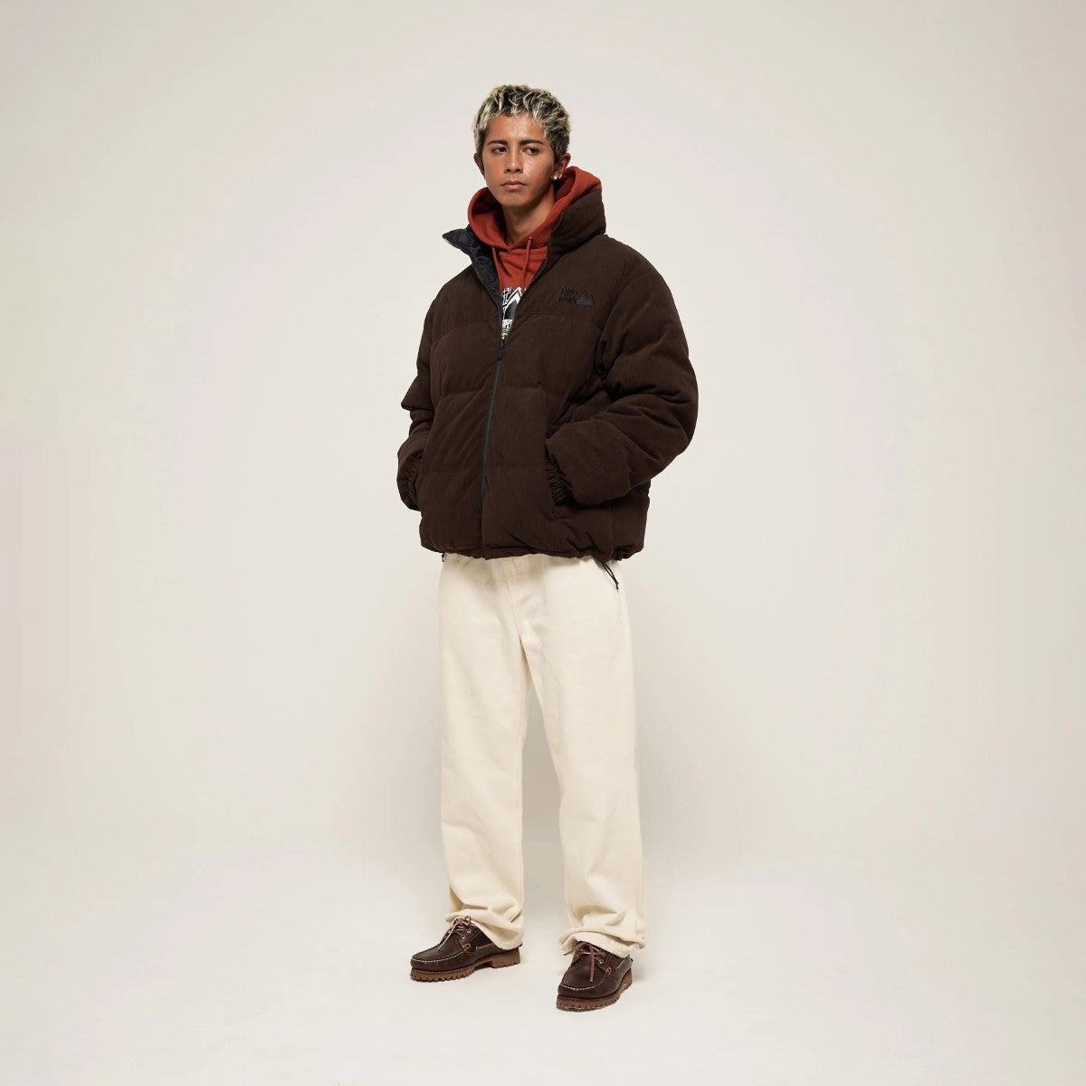 FIRST DOWN BUBBLE DOWN JKT CORDUROY ファーストダウン バブルダウンジャケット コーデュロイ F942032【メンズ ダウンジャケット コーデュロイ リバーシブル 保温性 軽量 25FW】