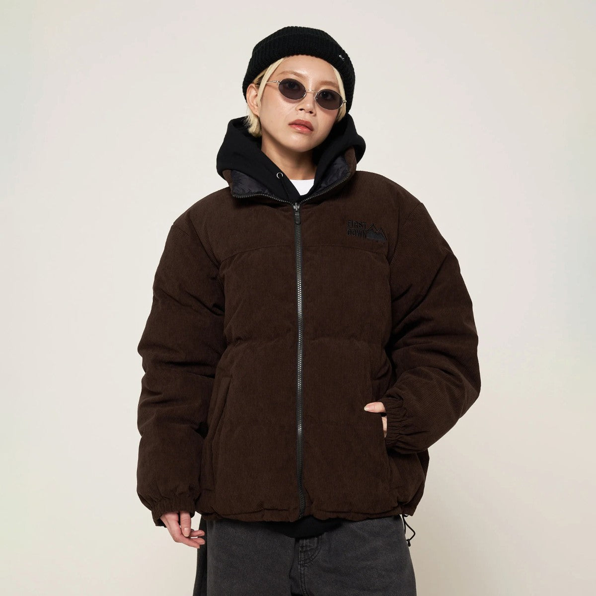 FIRST DOWN BUBBLE DOWN JKT CORDUROY ファーストダウン バブルダウンジャケット コーデュロイ F942032【メンズ ダウンジャケット コーデュロイ リバーシブル 保温性 軽量 25FW】