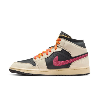 JORDAN BRAND Air Jordan 1 Mid Se Edge ジョーダンブランド エアジョーダン 1 ミッド SE エッジ IB7007-107【レディース レザースニーカー クッション性 アウトソール 耐久性 26SS】