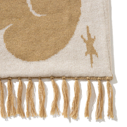 坩堝 Yu-Un JACQUARD SCARF (RUTSUBO× LOW MOROMI) RUTSUBO 遊雲 ジャカードスカーフ R25HO-LOW-AC【メンズ スカーフ ジャカード アート コラボ 25FW】