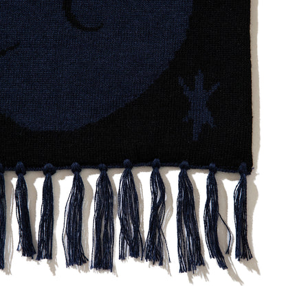 坩堝 Yu-Un JACQUARD SCARF (RUTSUBO× LOW MOROMI) RUTSUBO 遊雲 ジャカードスカーフ R25HO-LOW-AC【メンズ スカーフ ジャカード アート コラボ 25FW】