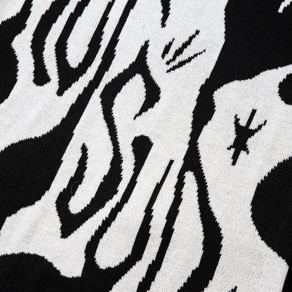 坩堝 Yu-Un JACQUARD SCARF (RUTSUBO× LOW MOROMI) RUTSUBO 遊雲 ジャカードスカーフ R25HO-LOW-AC【メンズ スカーフ ジャカード アート コラボ 25FW】