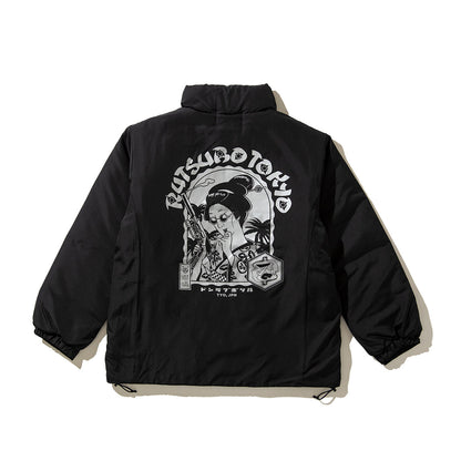 坩堝 HIT GIRL PADDED JACKET (RUTSUBO×YU SUDA) RUTSUBO ヒットガール パデッド ジャケット R25HO-SUDA-JK1【メンズ 中綿ジャケット スタンドネック アウター 秋冬 25FW】