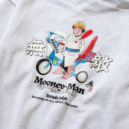 坩堝 Mooney-man (無二男) ZIP PARKA (RUTSUBO×YU SUDA) RUTSUBO ムーニーマン ジップ パーカ R25HO-SUDA-PF【メンズ ジップパーカ 厚手 裏起毛 刺繍ロゴ スウェット 25FW】