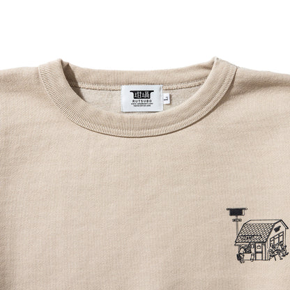 坩堝 BONSAI CREW SWEAT (RUTSUBO×YU SUDA) RUTSUBO ボンサイ クルー スウェット R25HO-SUDA-PF2【メンズ クルースウェット 肉厚 裏起毛 グラフィックプリント 90年代 25FW】