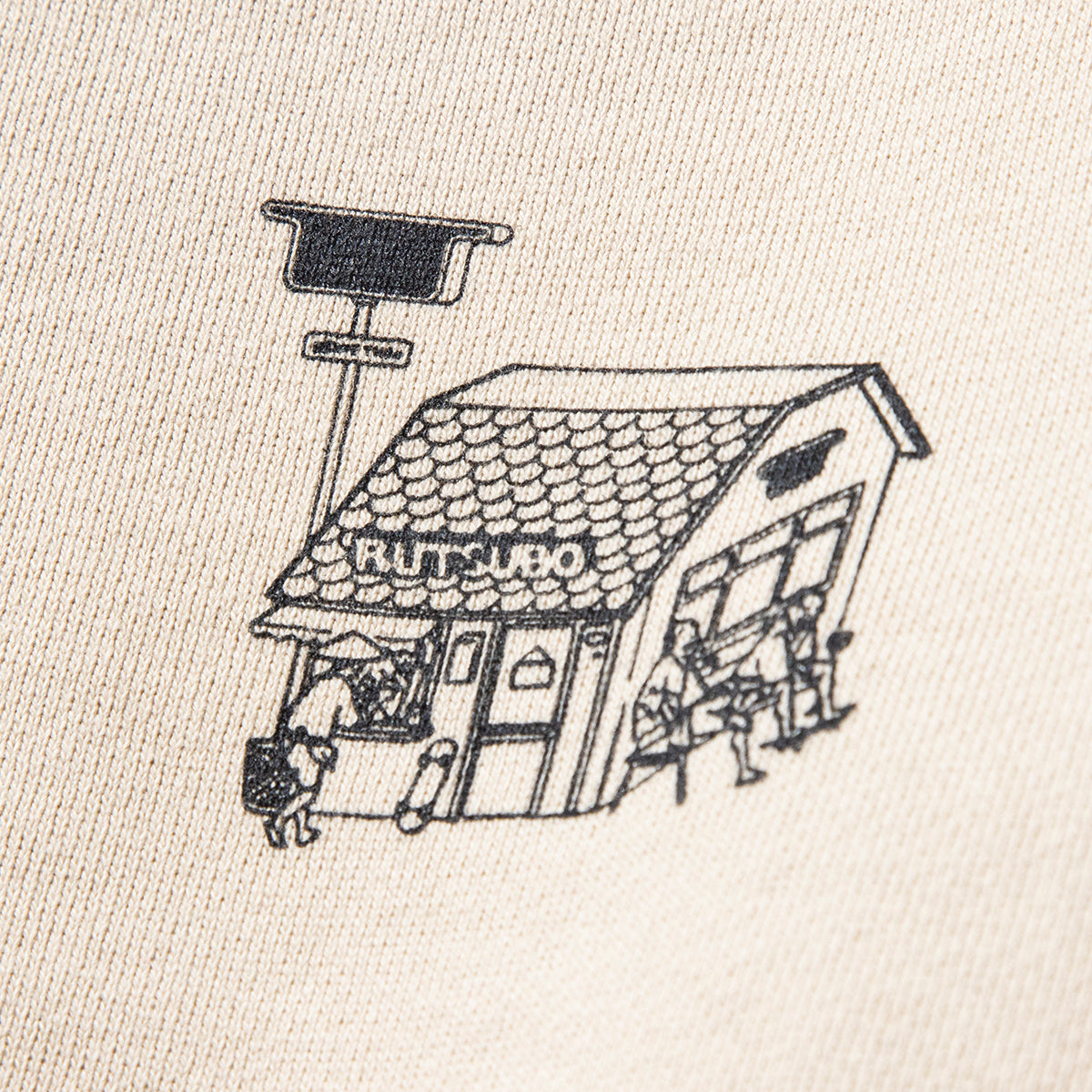 坩堝 BONSAI CREW SWEAT (RUTSUBO×YU SUDA) RUTSUBO ボンサイ クルー スウェット R25HO-SUDA-PF2【メンズ クルースウェット 肉厚 裏起毛 グラフィックプリント 90年代 25FW】
