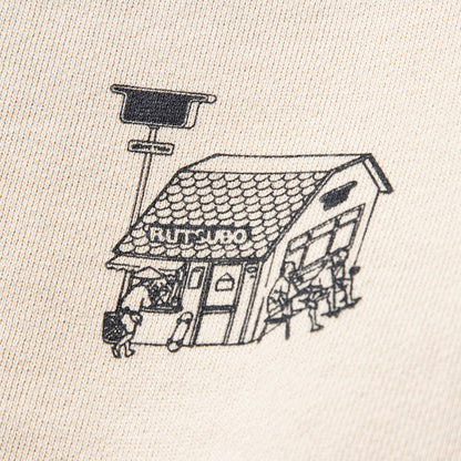 坩堝 BONSAI CREW SWEAT (RUTSUBO×YU SUDA) RUTSUBO ボンサイ クルー スウェット R25HO-SUDA-PF2【メンズ クルースウェット 肉厚 裏起毛 グラフィックプリント 90年代 25FW】