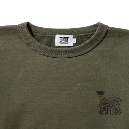 坩堝 BONSAI CREW SWEAT (RUTSUBO×YU SUDA) RUTSUBO ボンサイ クルー スウェット R25HO-SUDA-PF2【メンズ クルースウェット 肉厚 裏起毛 グラフィックプリント 90年代 25FW】