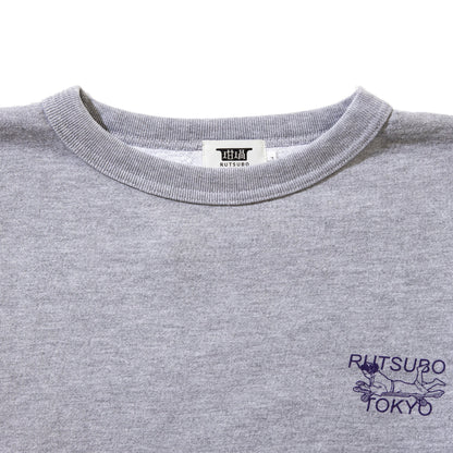 坩堝 BOOK WORM CREW SWEAT (RUTSUBO×YU SUDA) RUTSUBO ブックワーム クルー スウェット R25HO-SUDA-PF3【メンズ クルースウェット グラフィック 肉厚スウェット 90年代 スケート 25FW】