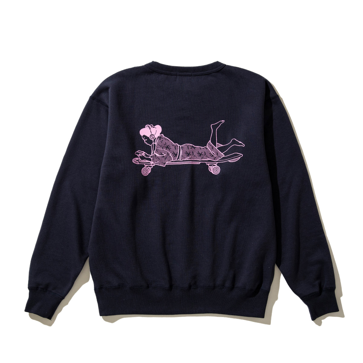 坩堝 BOOK WORM CREW SWEAT (RUTSUBO×YU SUDA) RUTSUBO ブックワーム クルー スウェット R25HO-SUDA-PF3【メンズ クルースウェット グラフィック 肉厚スウェット 90年代 スケート 25FW】