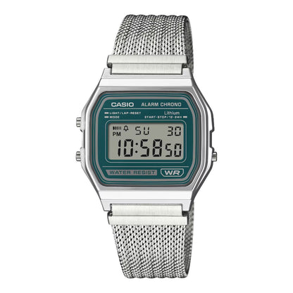CASIO A158WEM-3JF カシオ A158WEM-3JF A158WEM-3JF【メンズ デジタルウオッチ メッシュバンド ステンレス 防水 軽量 クラシック 25FW】