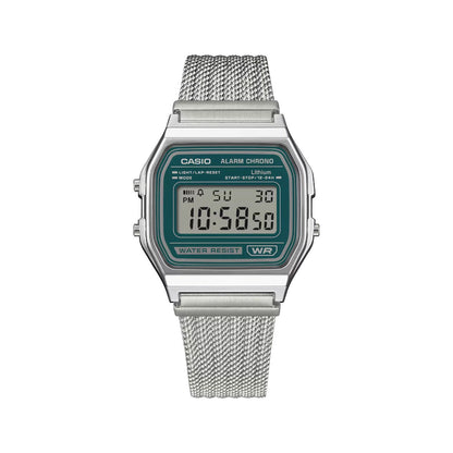 CASIO A158WEM-3JF カシオ A158WEM-3JF A158WEM-3JF【メンズ デジタルウオッチ メッシュバンド ステンレス 防水 軽量 クラシック 25FW】