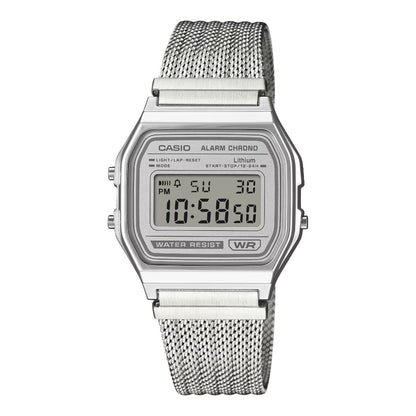 CASIO A158WEM-7JF カシオ A158WEM-7JF A158WEM-7JF【メンズ デジタルウオッチ メッシュバンド ステンレス 防水 軽量 クラシック 25FW】