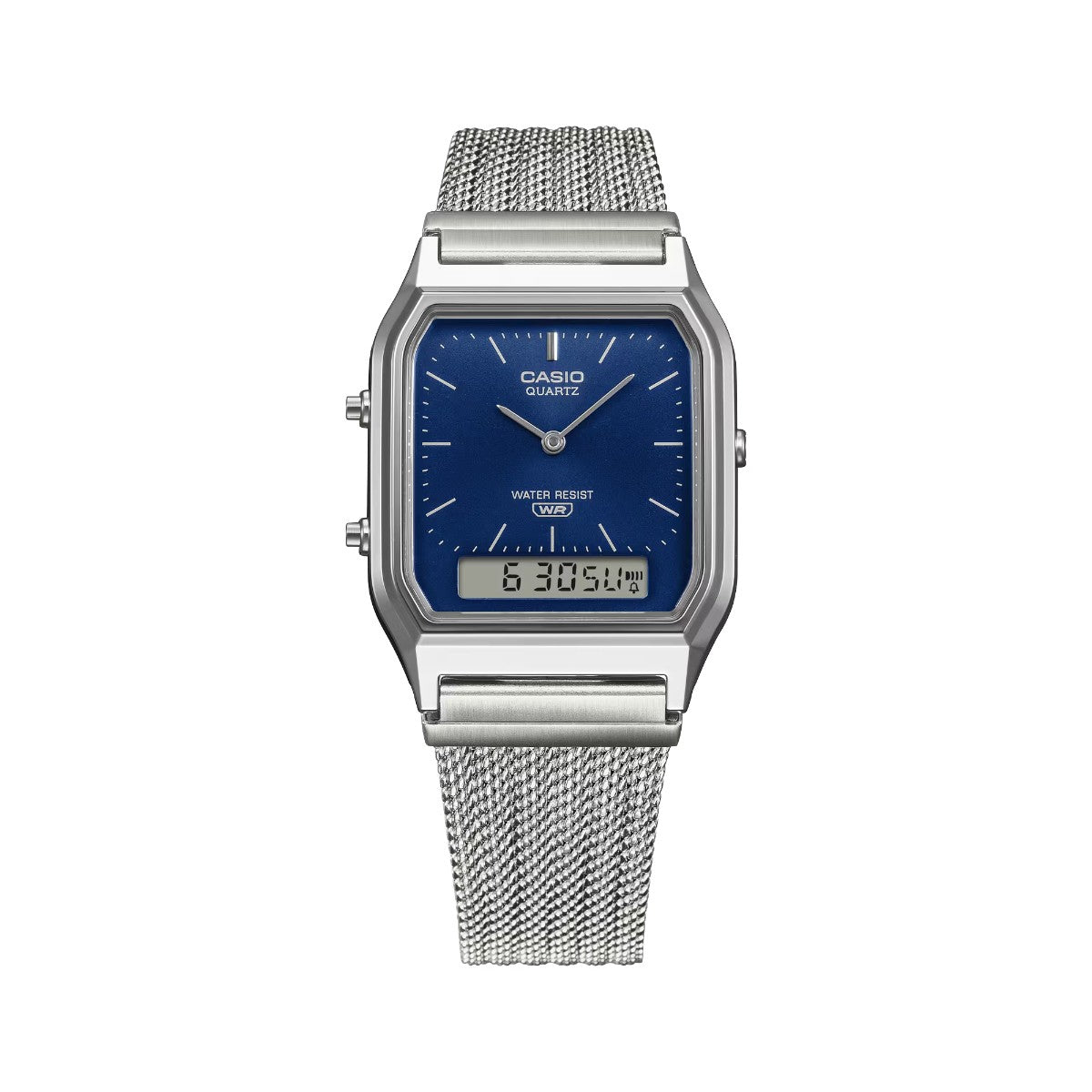 CASIO AQ-230EM-2AJF カシオ AQ-230EM-2AJF AQ-230EM-2AJF【メンズ アナデジウオッチ メッシュバンド ステンレス 防水 デュアルタイム クラシック 25FW】