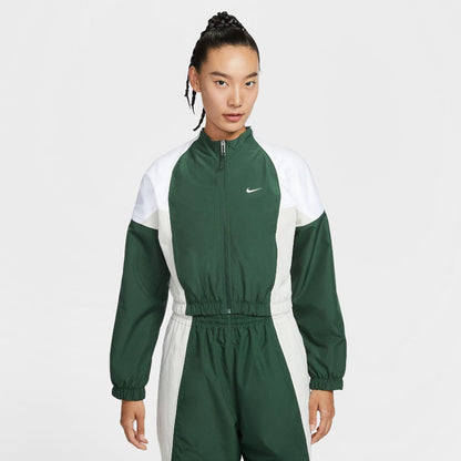 NIKE Women's NSW Shrunken Track Jacket ナイキ ウィメンズ NSW シュランクン トラックジャケット IF0217【レディース トラックジャケット クロップド丈 軽量アウター 撥水素材 メッシュ 26SS】
