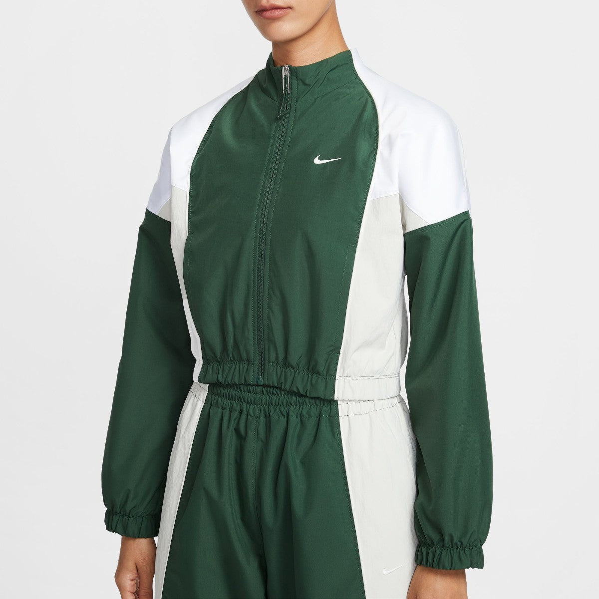 NIKE Women's NSW Shrunken Track Jacket ナイキ ウィメンズ NSW シュランクン トラックジャケット IF0217【レディース トラックジャケット クロップド丈 軽量アウター 撥水素材 メッシュ 26SS】