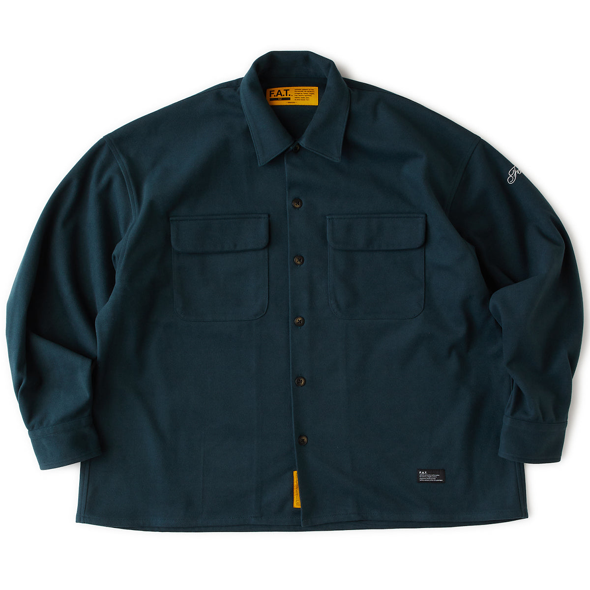 FAT WARMCROP エフエイティー ウォームクロップ F32521-SH21【メンズ シャツ ビッグシルエット 起毛感 ロゴ刺繍 25FW】