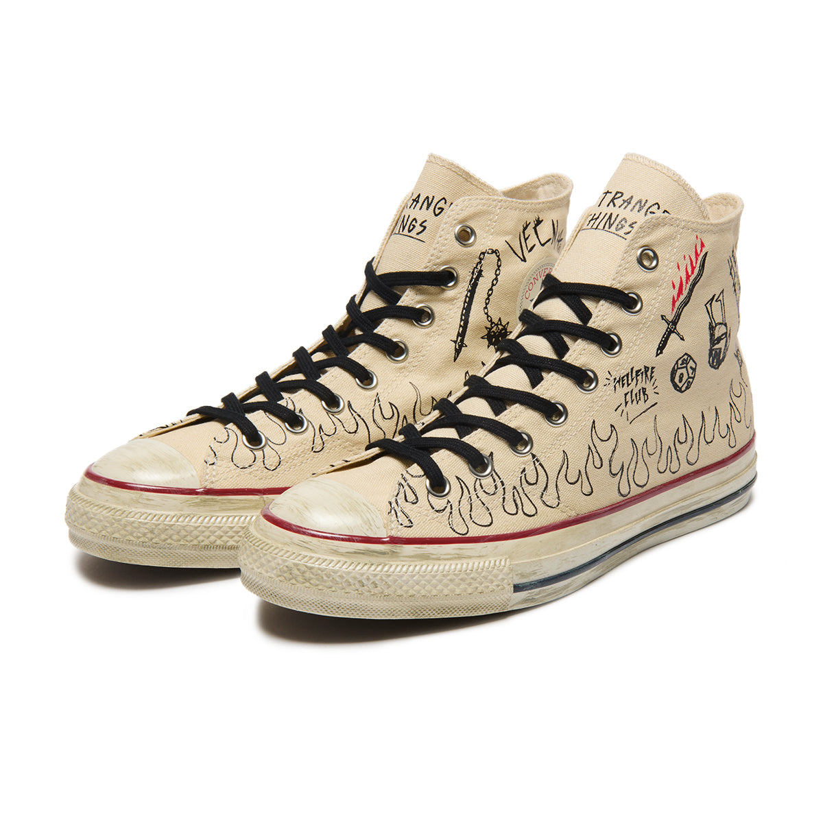 CONVERSE ALL STAR AGED 87 HC HI / STRANGER THINGS 5 コンバース オールスター エイジド 87 HC HI / ストレンジャー・シングス 5 31317091【メンズ コラボ クッション性 エイジング加工 グラフィック 26SS】