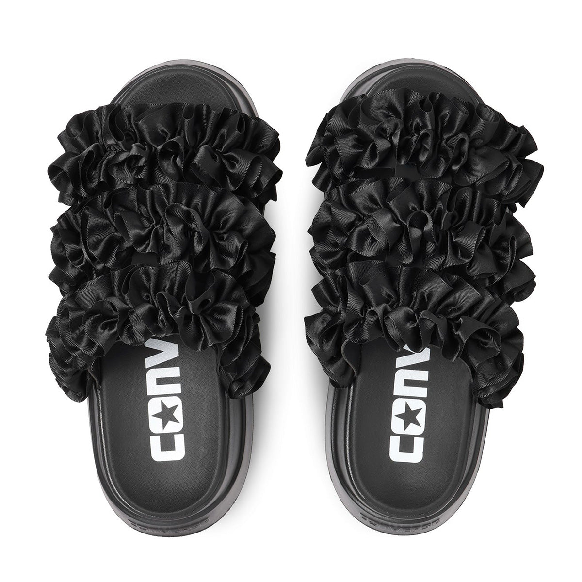 CONVERSE CHEWY FR コンバース チューイー FR 33800121【レディース 厚底サンダル フリルサンダル スライドサンダル 26SS】