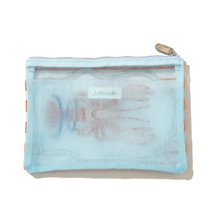Casselini Tulle Embroidery Pouch キャセリーニ チュール刺繍ポーチ 254-110612【レディース チュール素材 ポーチ 26SS】