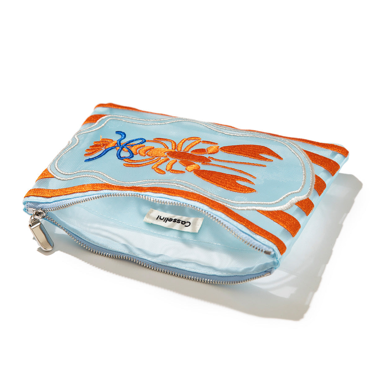 Casselini Tulle Embroidery Pouch キャセリーニ チュール刺繍ポーチ 254-110612【レディース チュール素材 ポーチ 26SS】