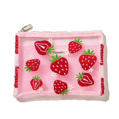 Casselini Tulle Embroidery Pouch キャセリーニ チュール刺繍ポーチ 254-110612【レディース チュール素材 ポーチ 26SS】