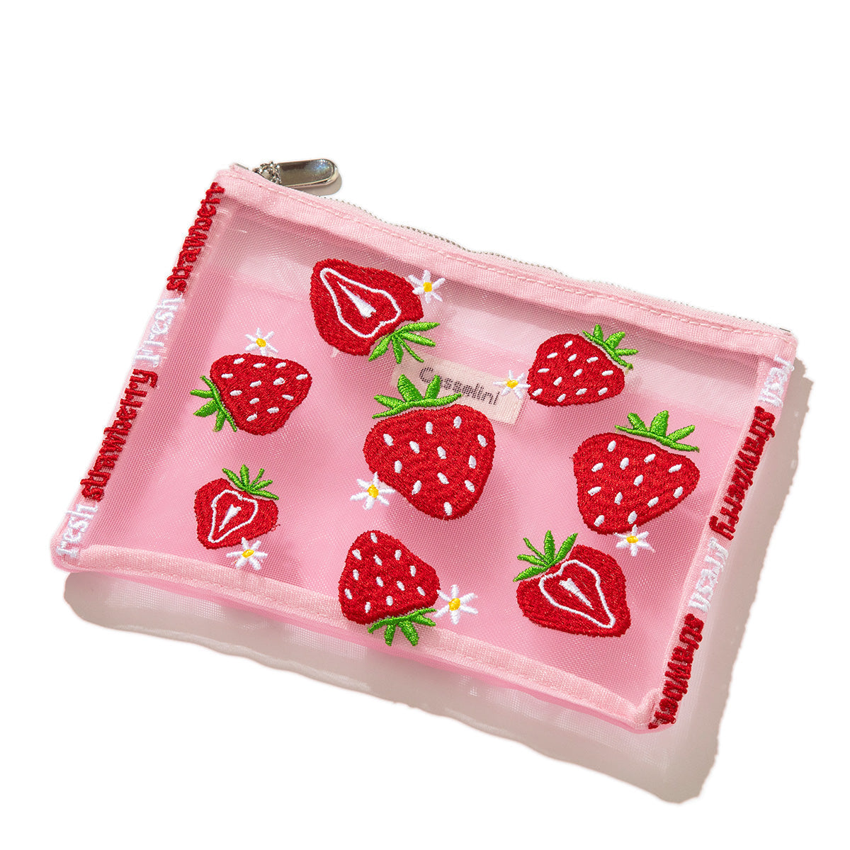 Casselini Tulle Embroidery Pouch キャセリーニ チュール刺繍ポーチ 254-110612【レディース チュール素材 ポーチ 26SS】
