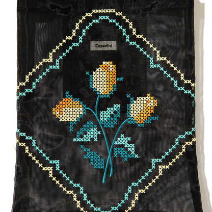 Casselini Tulle Embroidery Tote キャセリーニ チュール刺繍トート 254-111505【レディース チュール素材 透け感 26SS】