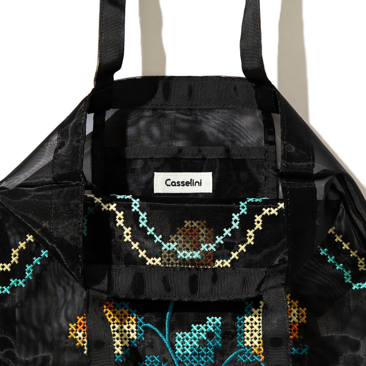Casselini Tulle Embroidery Tote キャセリーニ チュール刺繍トート 254-111505【レディース チュール素材 透け感 26SS】